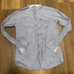 Country Maddox Blue and White button down shirt